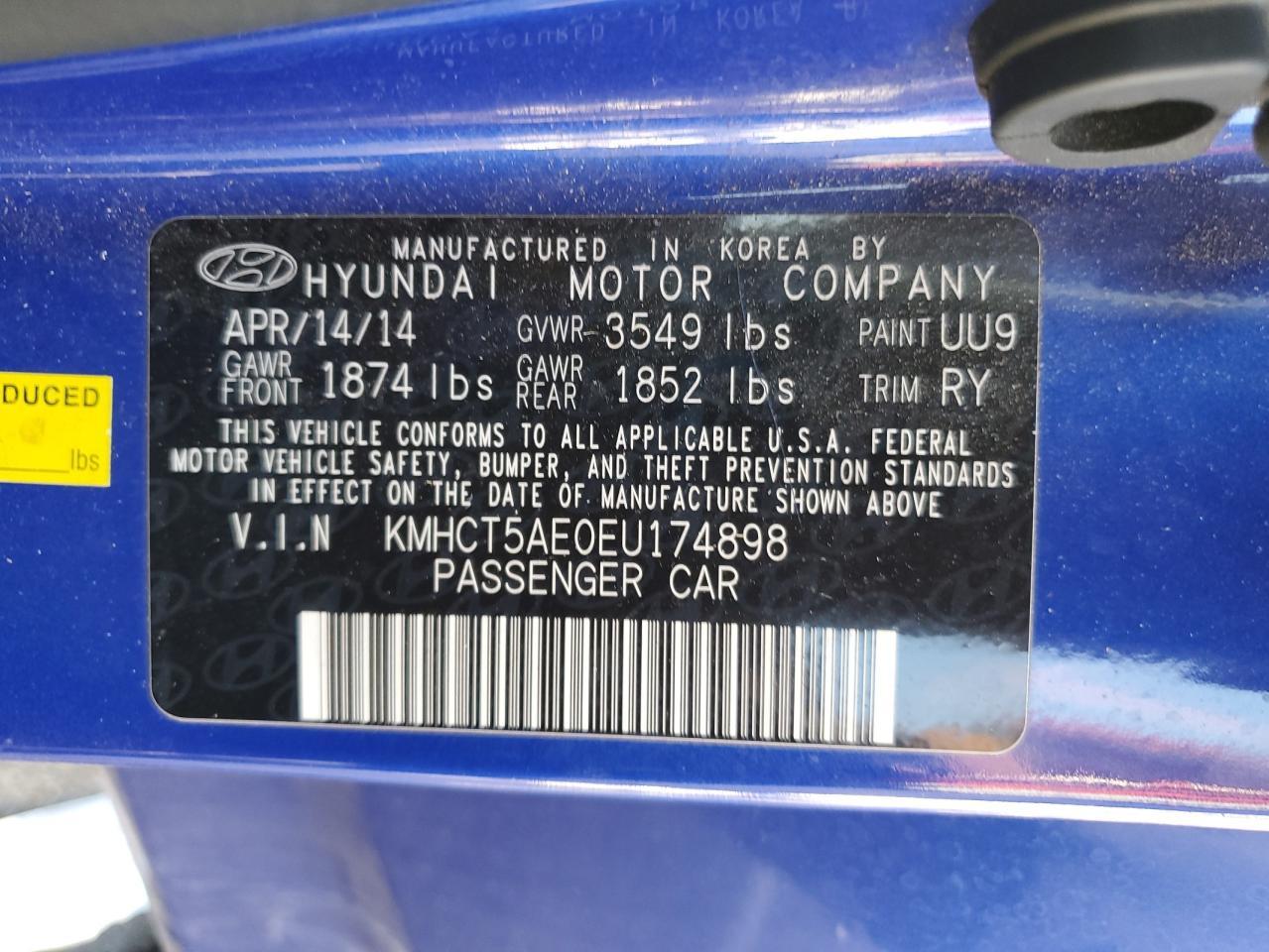 2014 Hyundai Accent Gls - zdjęcie 12