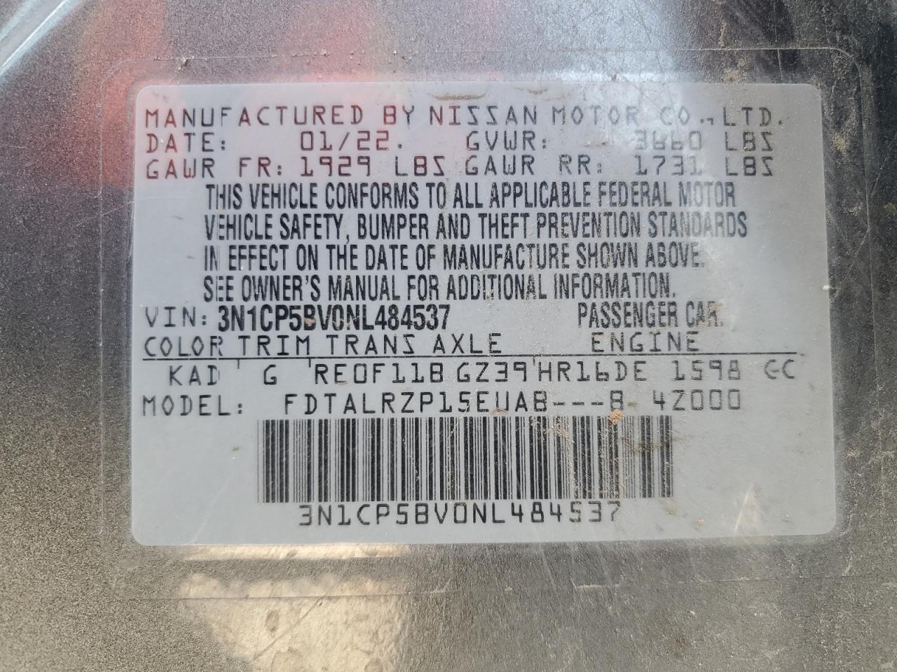 2022 Nissan Kicks S - zdjęcie 14