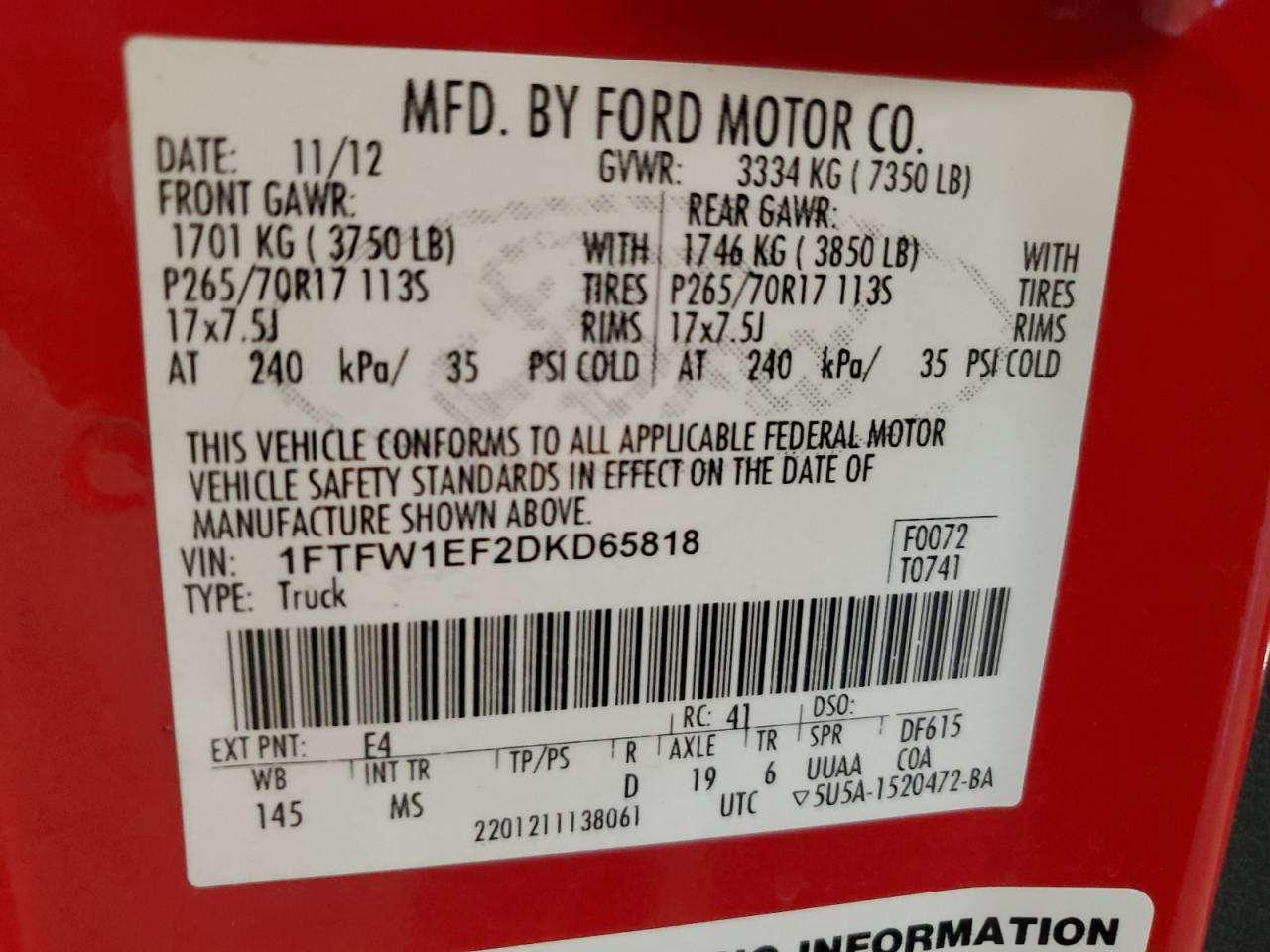 2013 Ford F150 Supercrew - zdjęcie 12