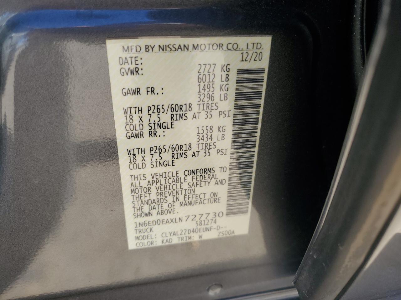 2020 Nissan Navara (Frontier) - zdjęcie 13