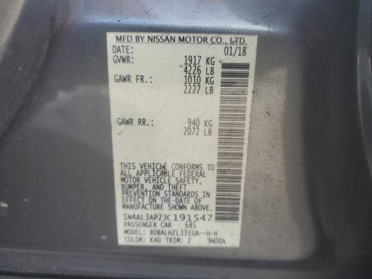 2018 Nissan Altima 2.5 - zdjęcie 12