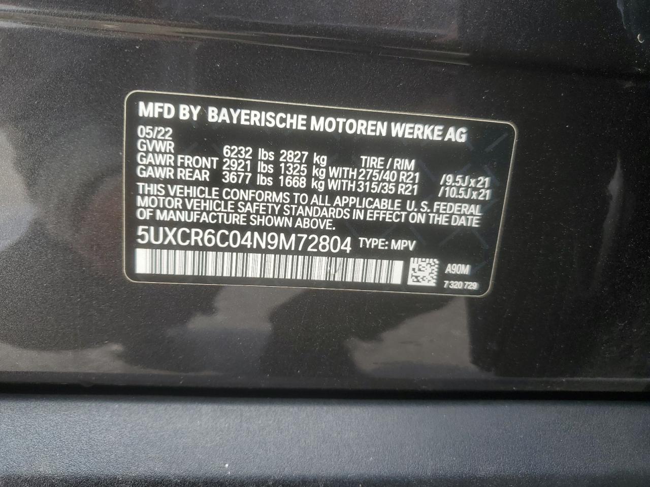 2022 BMW X5 xDrive40I - zdjęcie 12