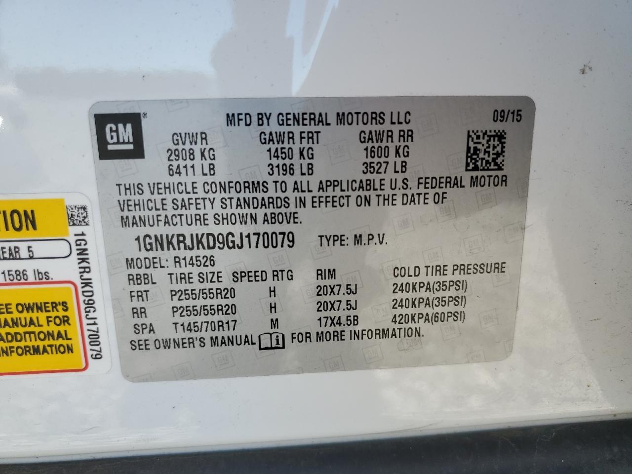 2016 Chevrolet Traverse Ltz - zdjęcie 13