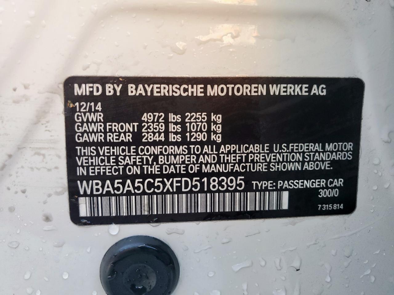 2015 BMW 528 I - zdjęcie 12