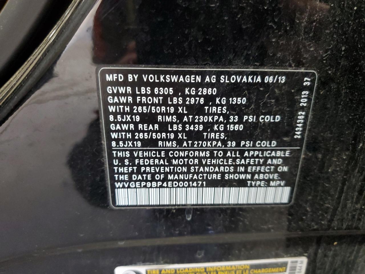 2014 Volkswagen Touareg V6 Tdi - zdjęcie 13