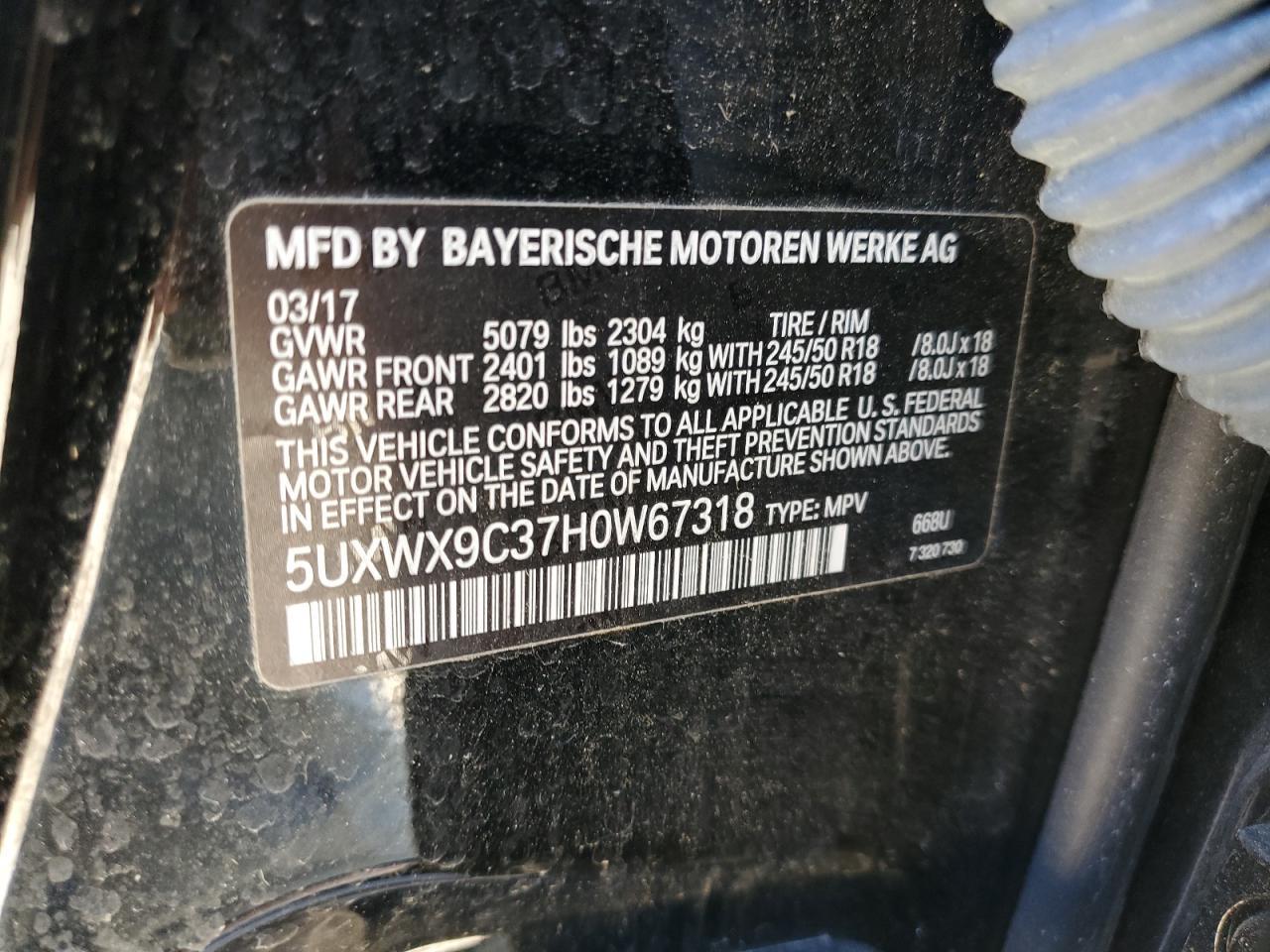 2017 BMW X3 xDrive28I - zdjęcie 13