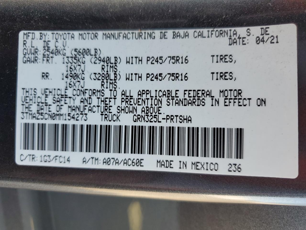 2021 Toyota Tacoma - zdjęcie 12