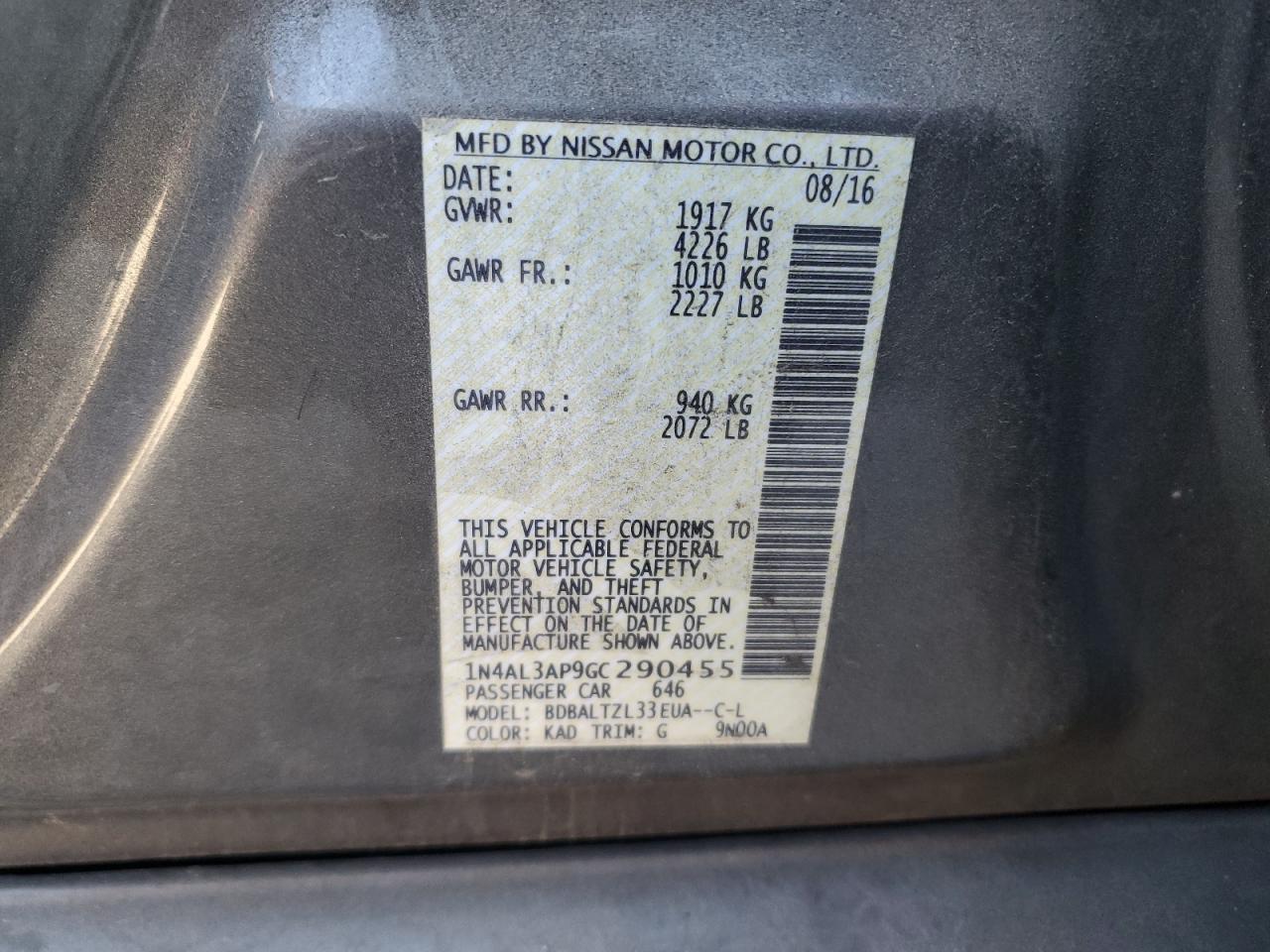 2016 Nissan Altima - zdjęcie 12