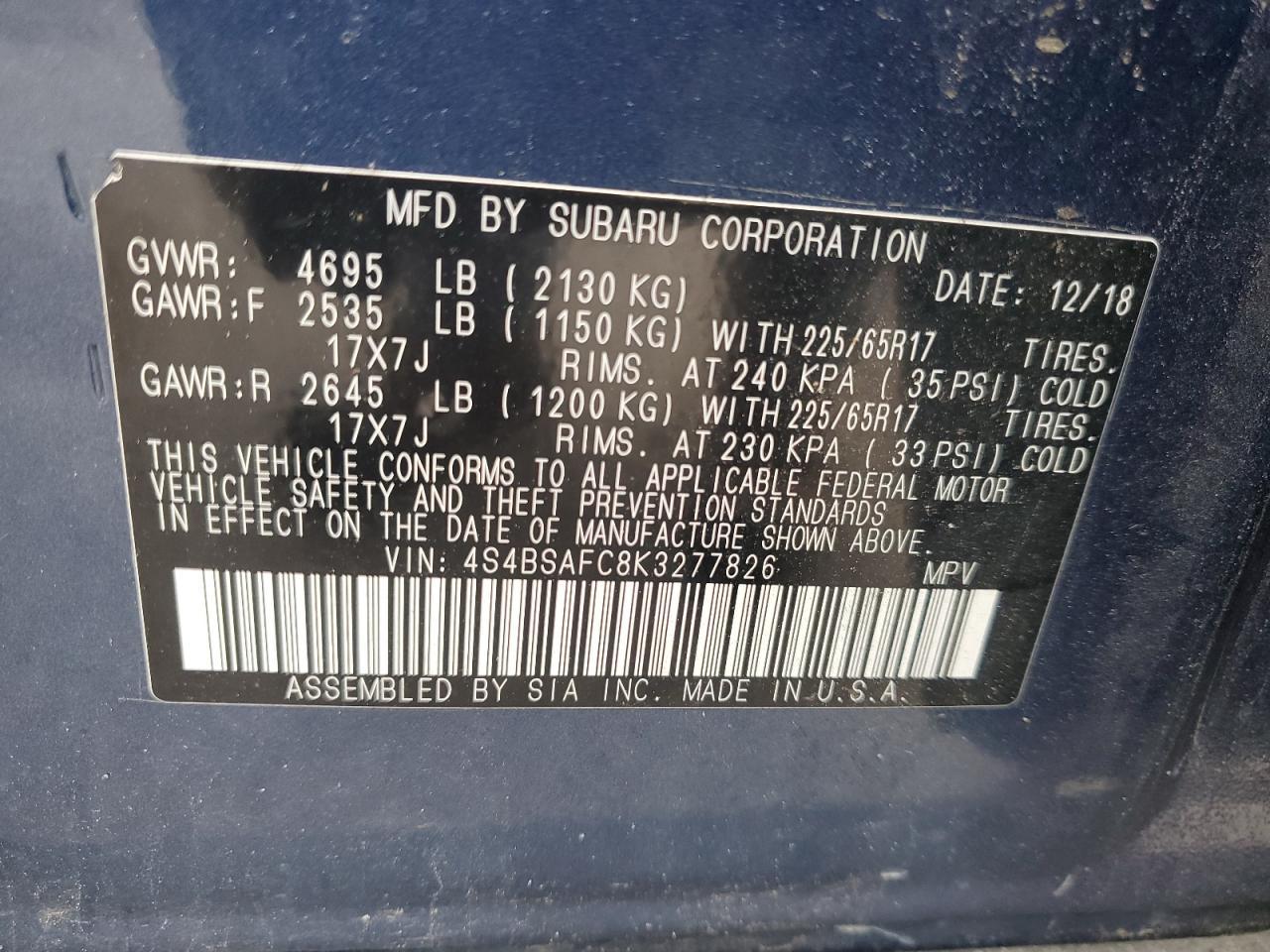 2019 Subaru Outback 2.5I Premium - zdjęcie 14