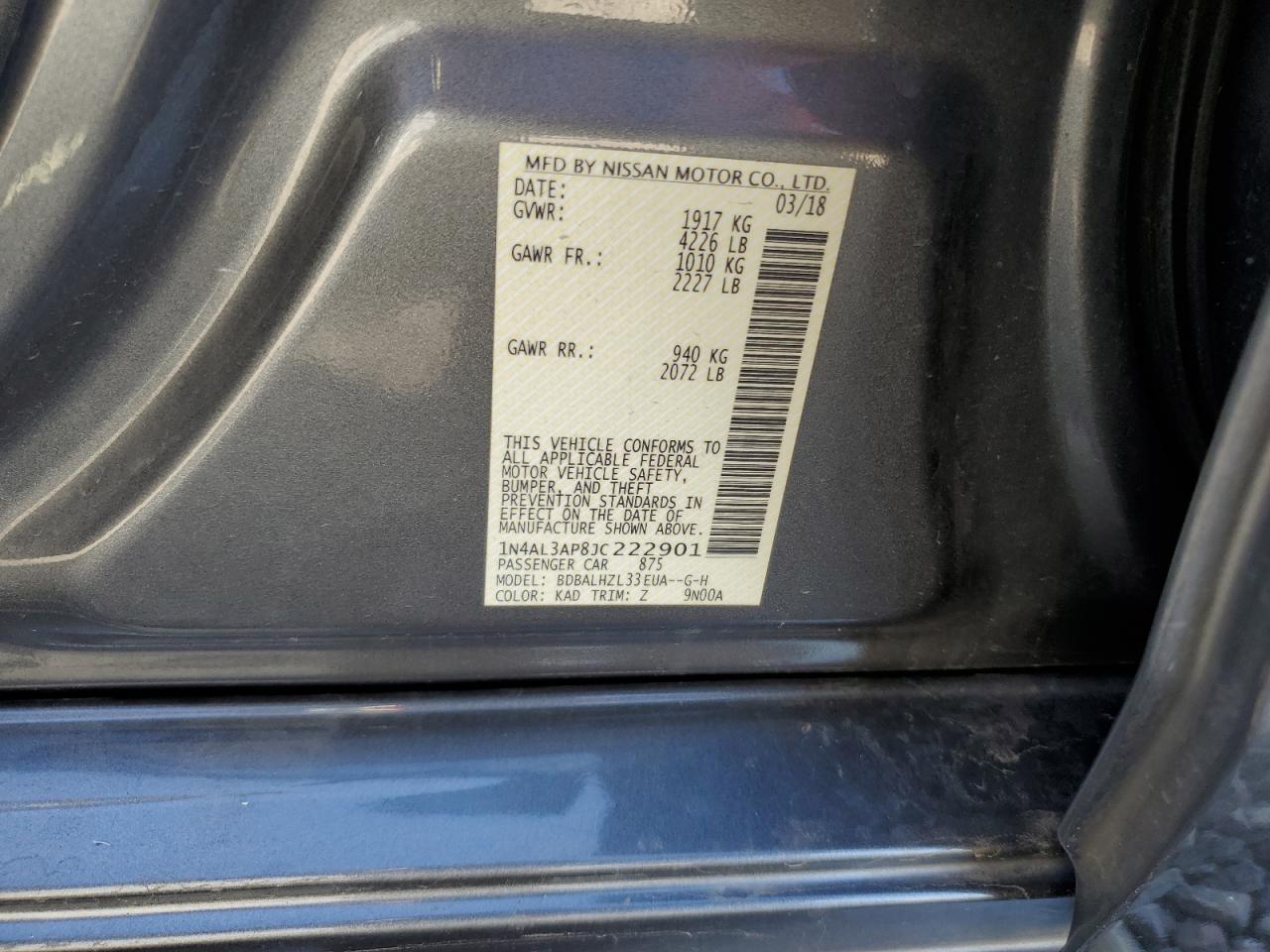 2018 Nissan Altima - zdjęcie 12