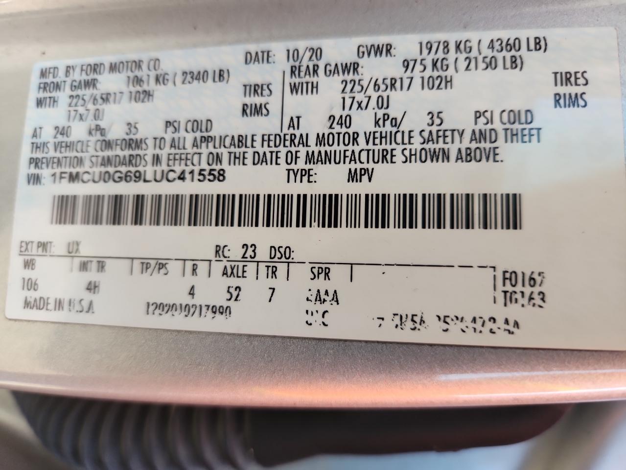 2020 Ford Escape Se - zdjęcie 14