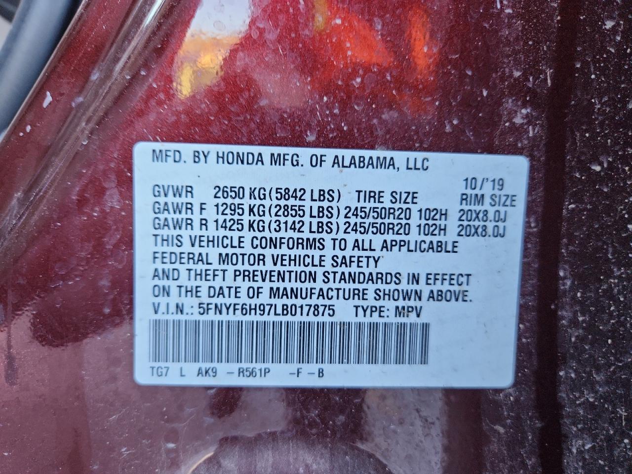 2020 Honda Pilot Touring - zdjęcie 13