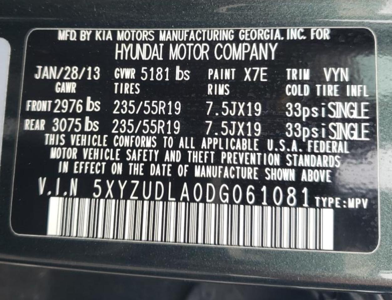 2013 Hyundai Santa Fe Sport - zdjęcie 13