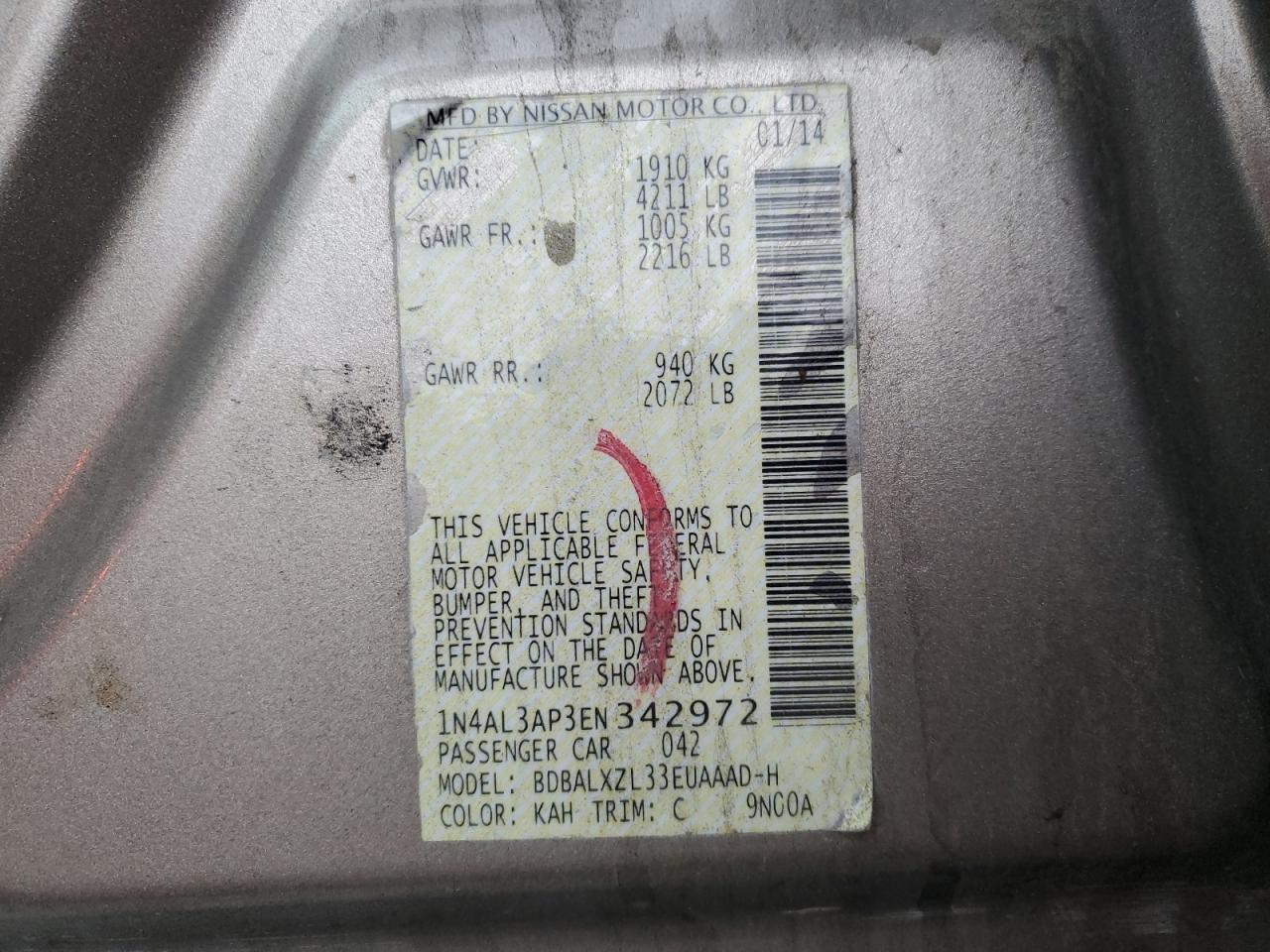 2014 Nissan Altima - zdjęcie 12