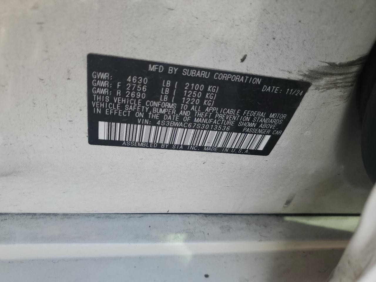 2025 Subaru Legacy - zdjęcie 12