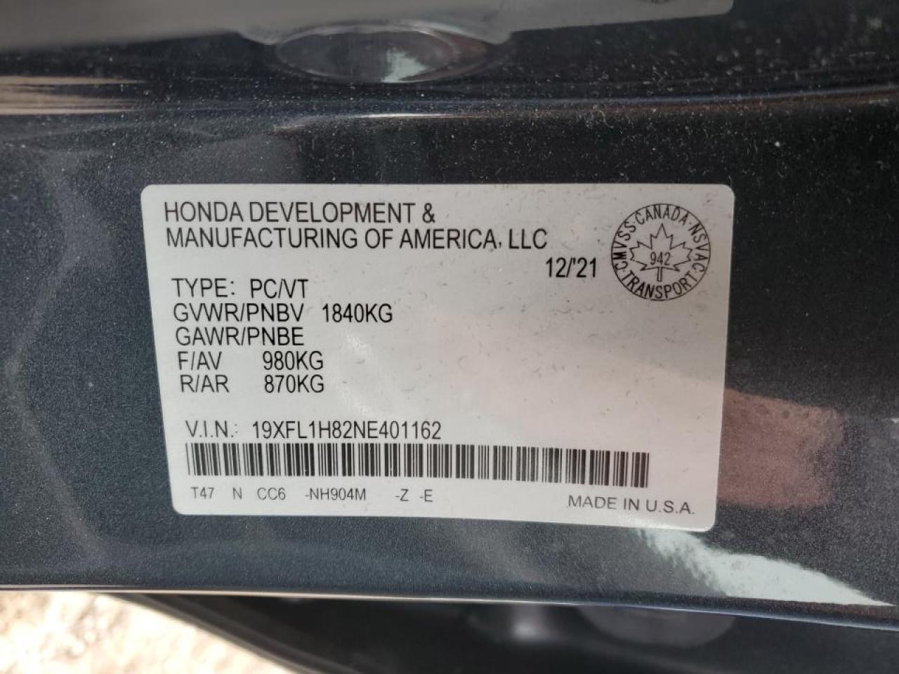 2022 Honda Civic - zdjęcie 12