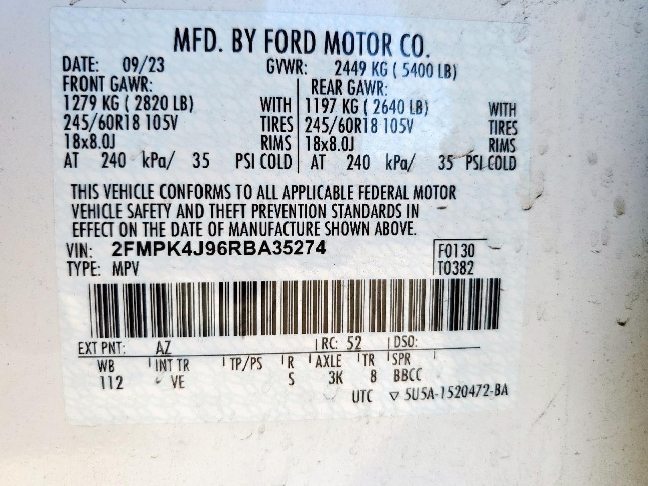 2024 Ford Edge Sel - zdjęcie 14