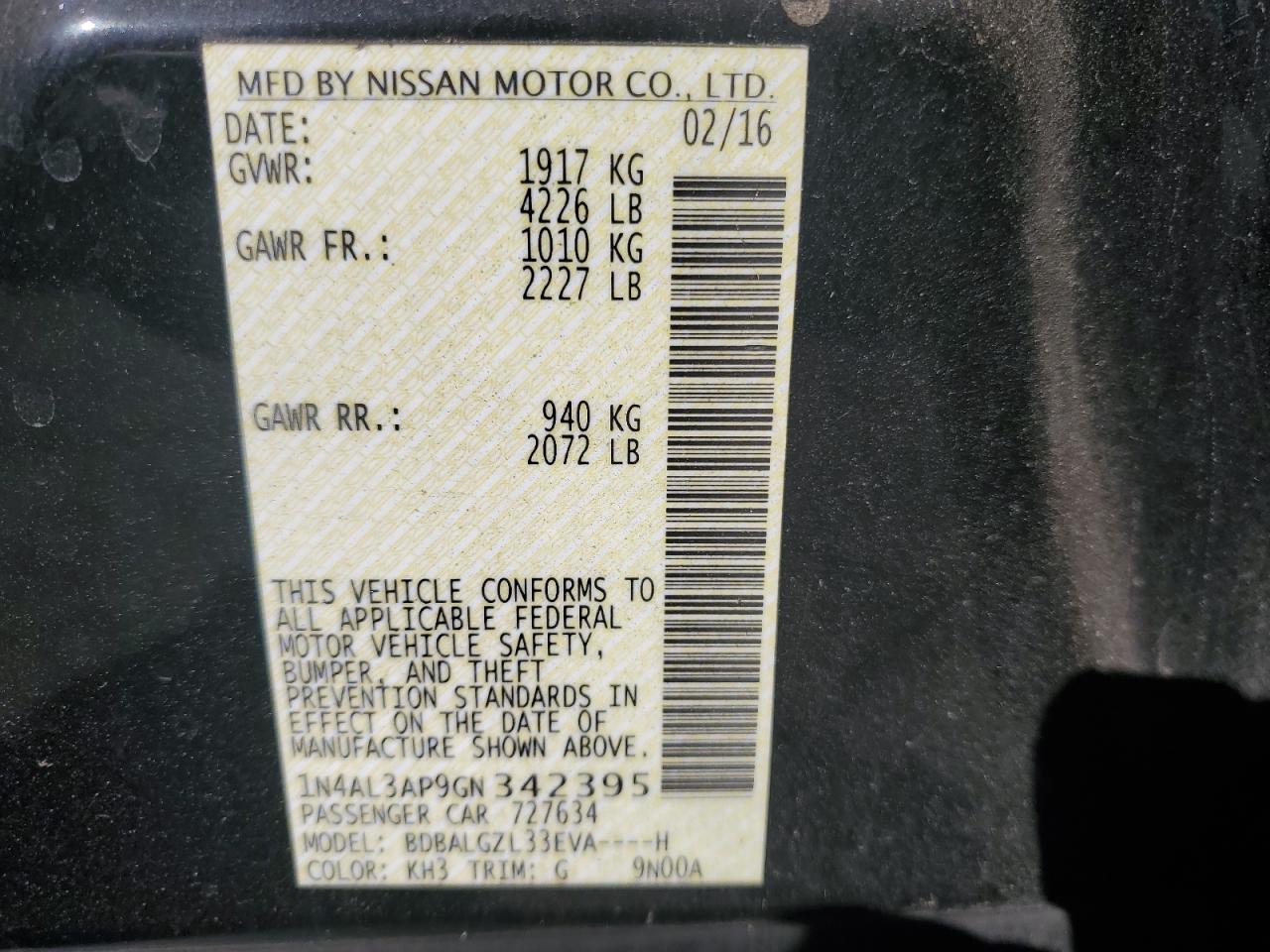 2016 Nissan Altima 2.5 - zdjęcie 13