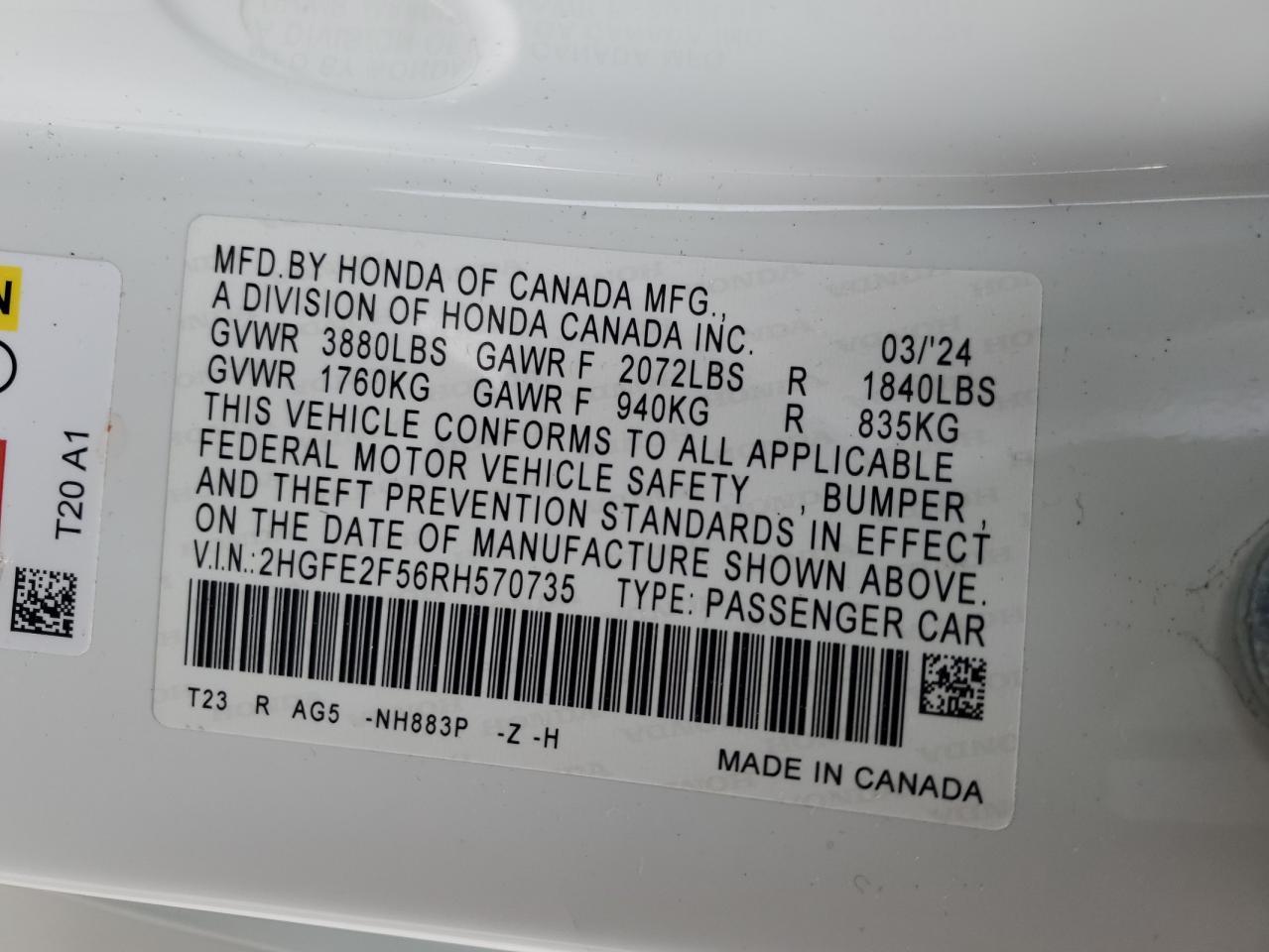 2024 Honda Civic - zdjęcie 12