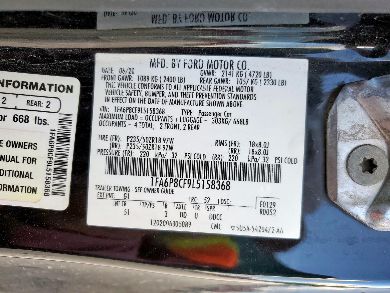 2020 Ford Mustang Gt - zdjęcie 12