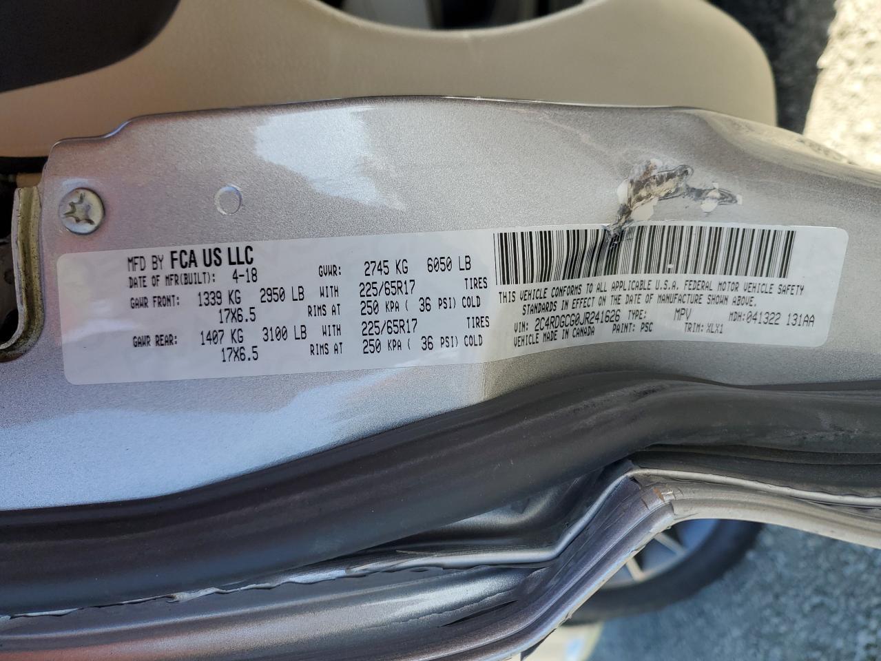 2018 Dodge Grand Caravan Sxt - zdjęcie 13