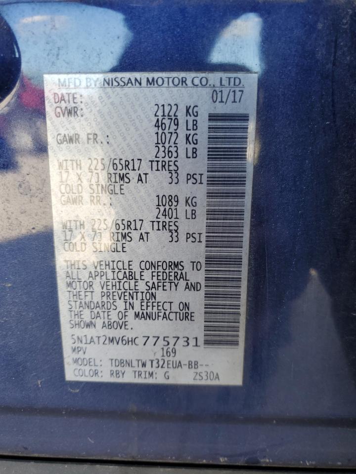2017 Nissan Rogue Sv - zdjęcie 13
