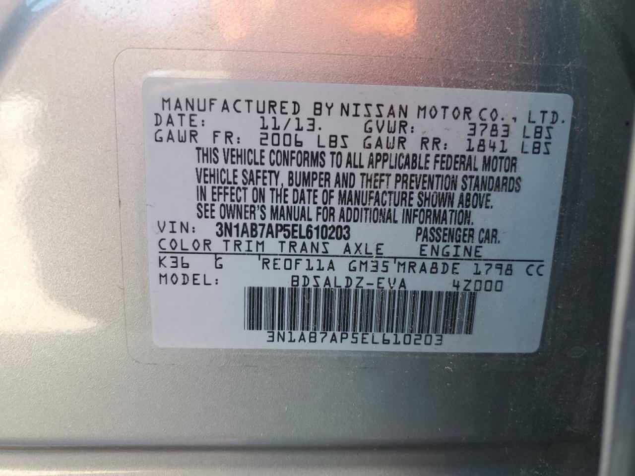 2014 Nissan Sentra - zdjęcie 12