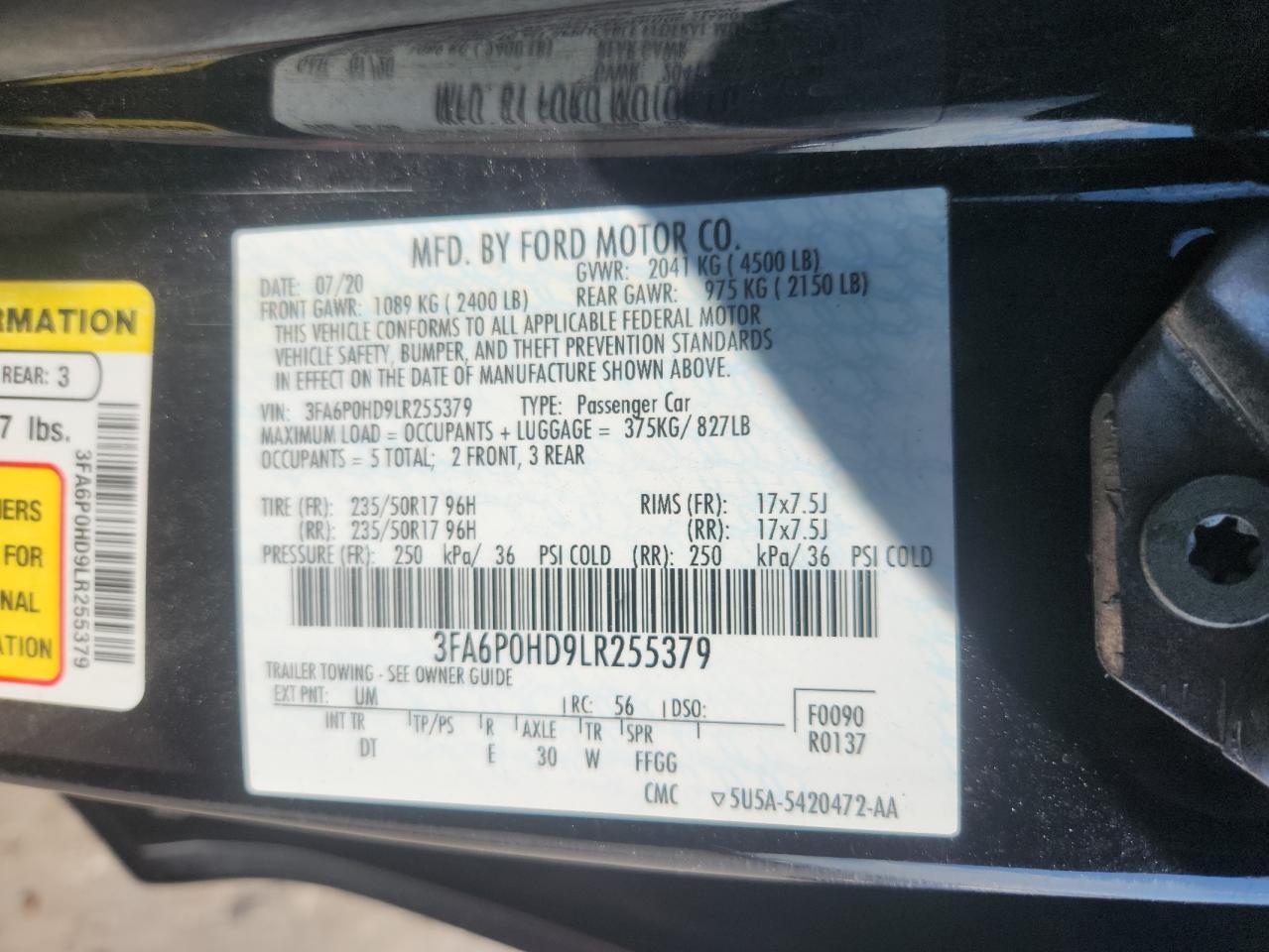 2020 Ford Fusion - zdjęcie 12