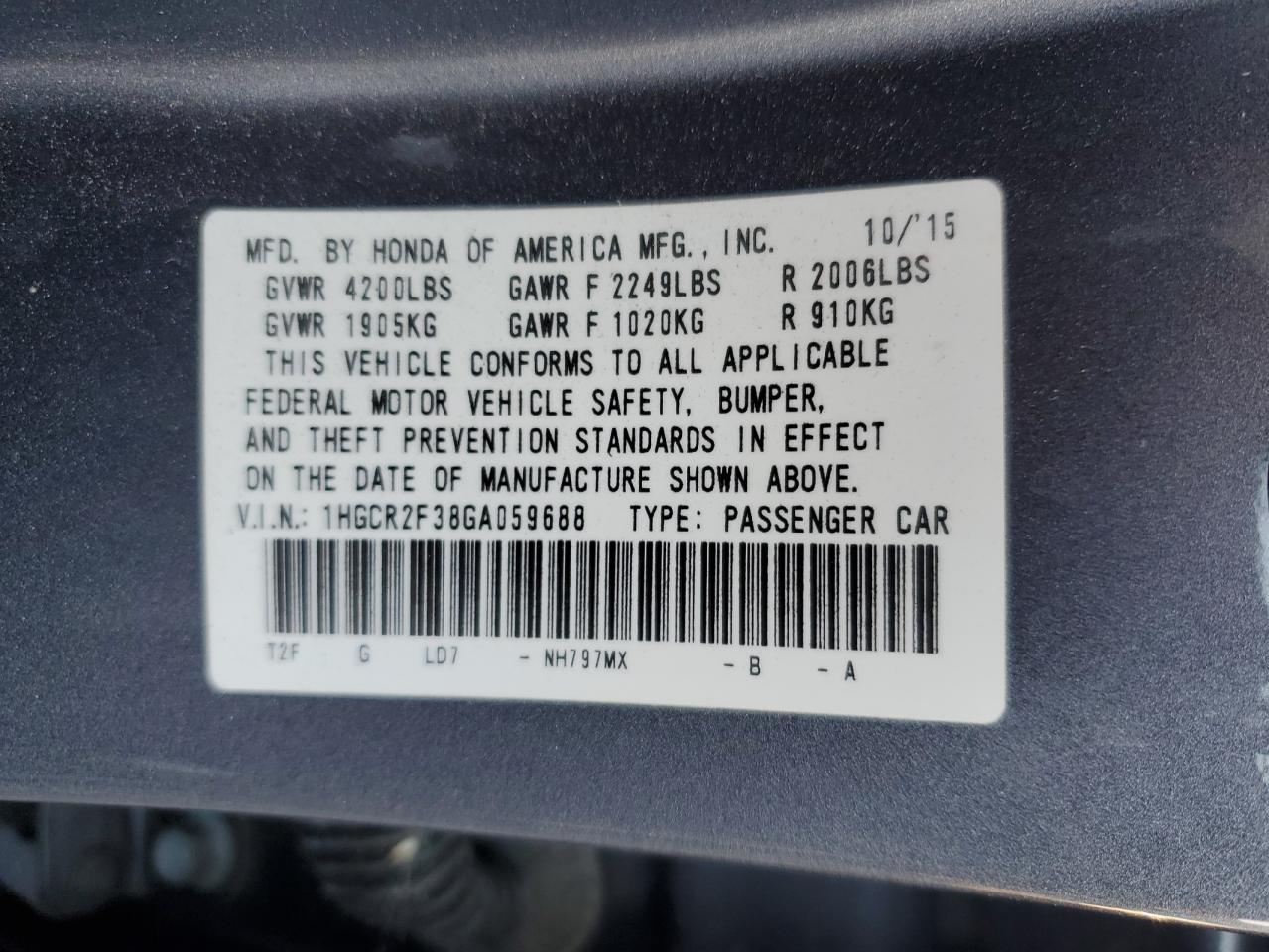 2016 Honda Accord - zdjęcie 12