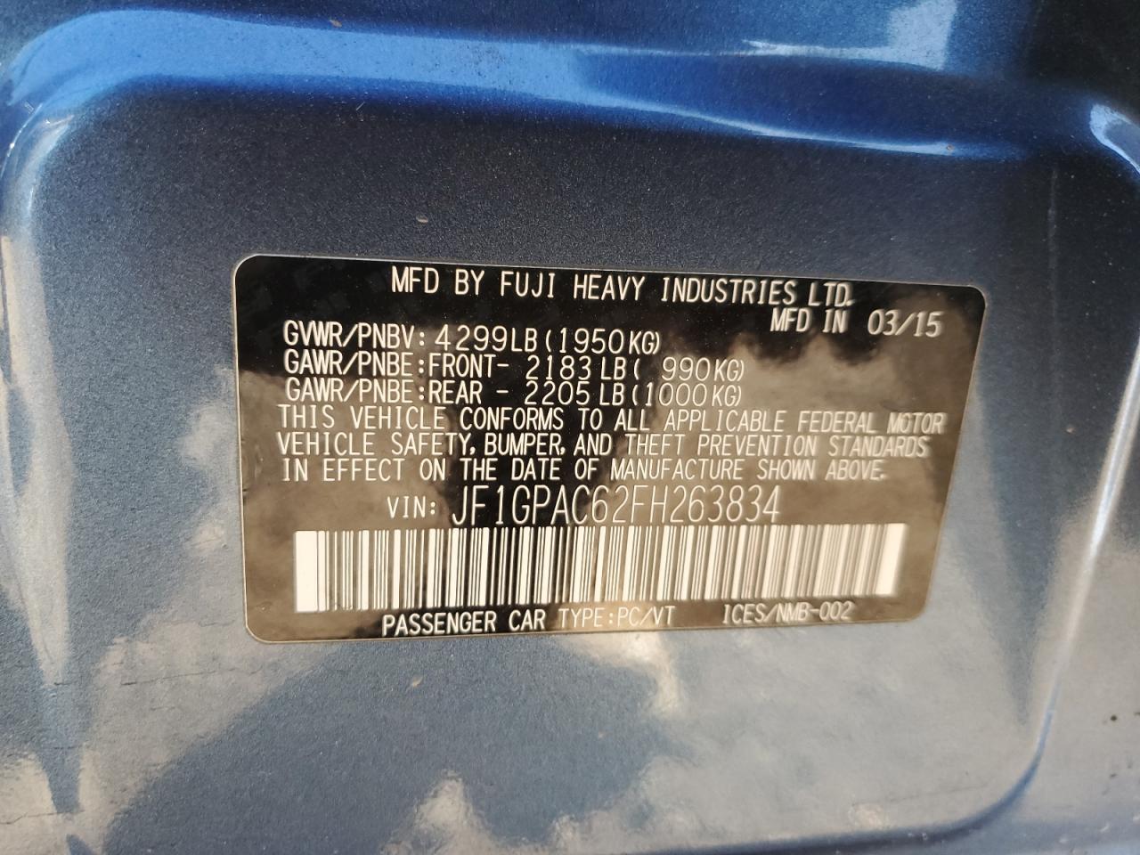 2015 Subaru Impreza Premium - zdjęcie 12