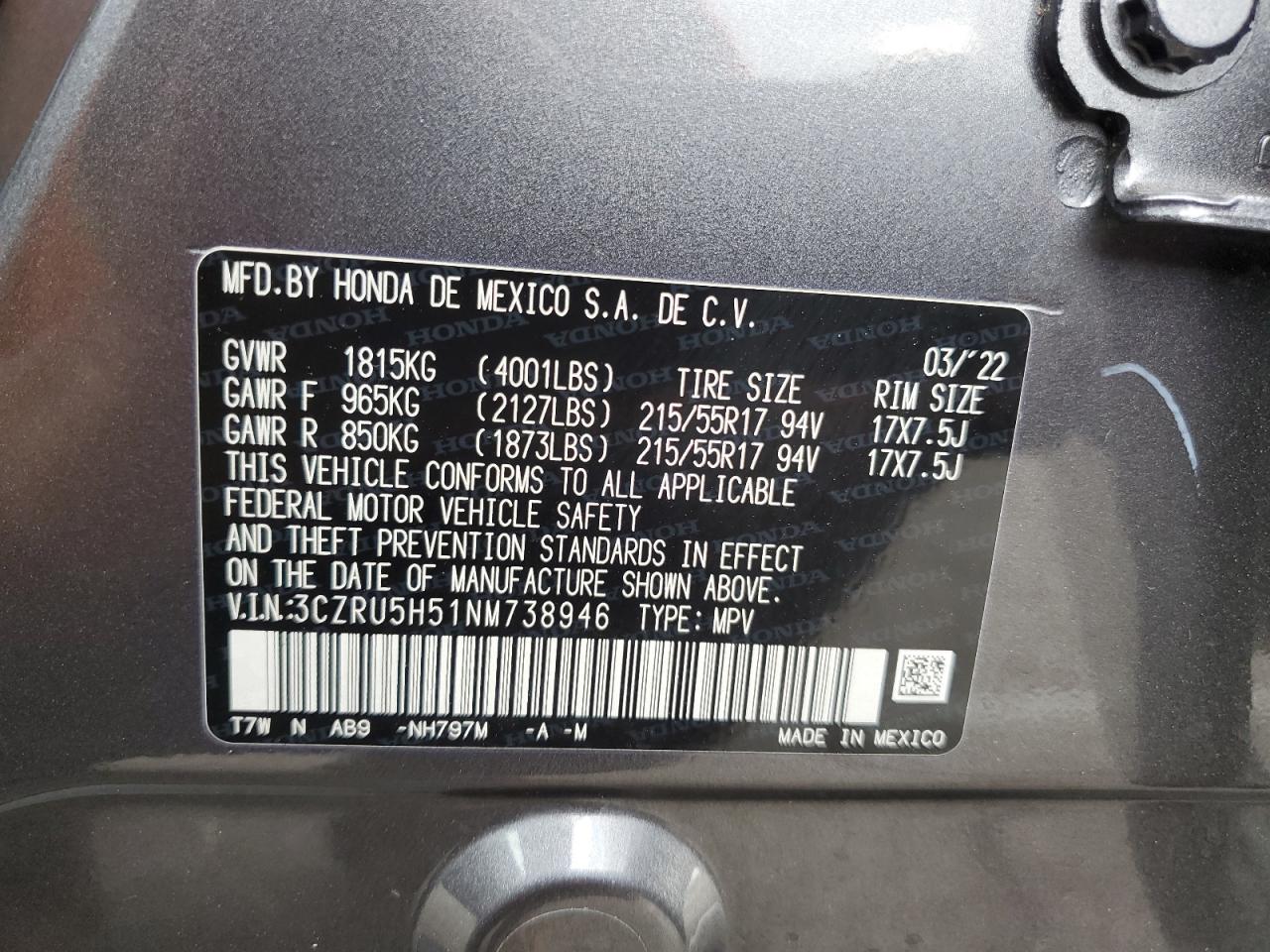 2022 Honda Hr-V Ex - zdjęcie 13