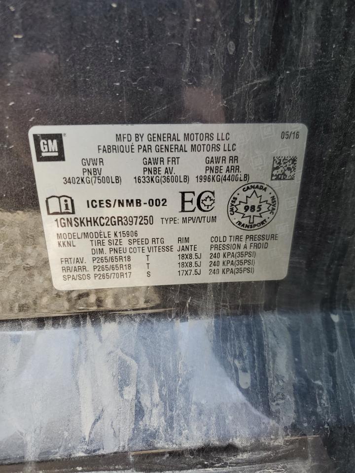 2016 Chevrolet Suburban K1500 Lt - zdjęcie 13