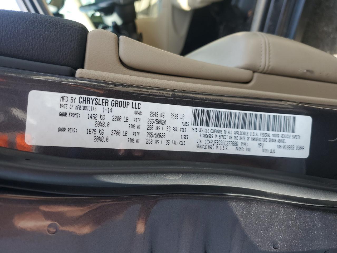 2014 Jeep Grand Cherokee Limited - zdjęcie 14