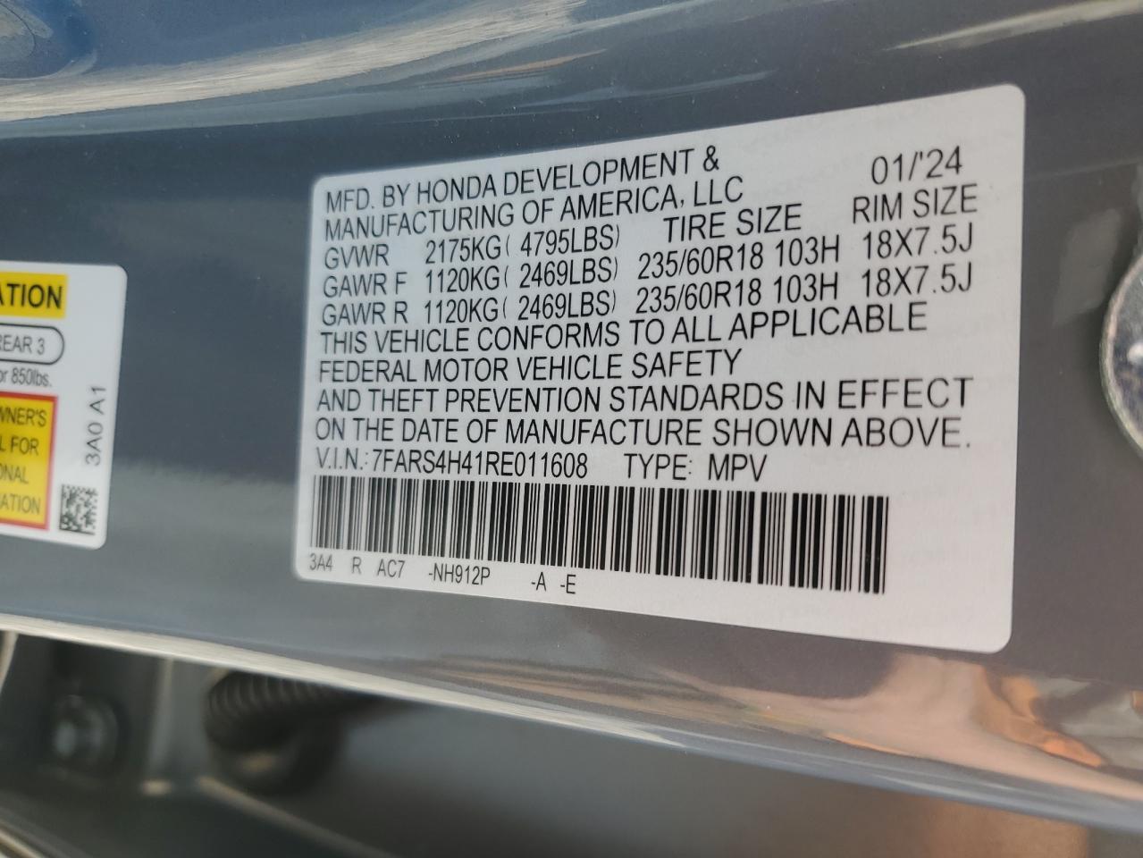 2024 Honda Cr-V Ex - zdjęcie 14