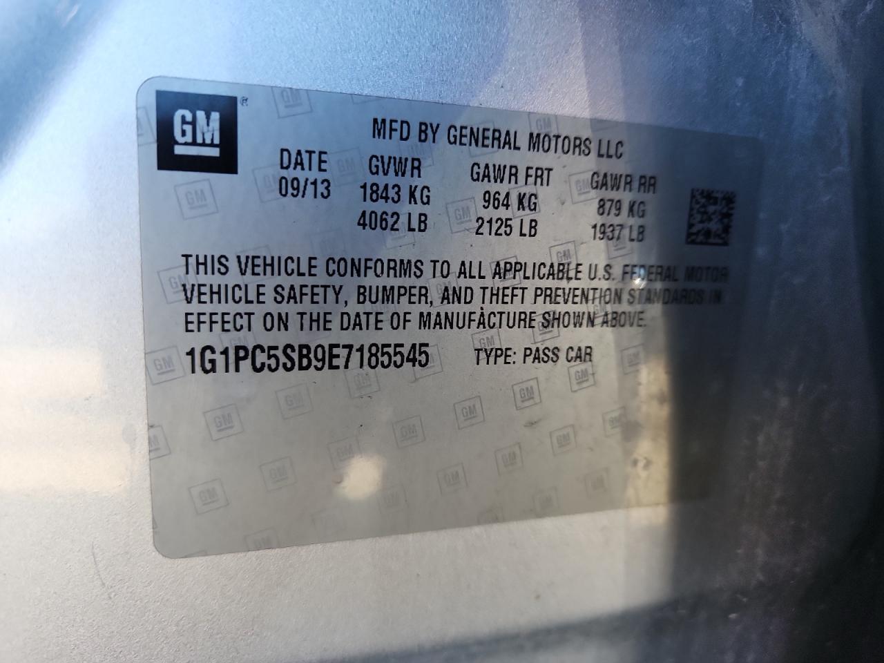 2014 Chevrolet Cruze Lt - zdjęcie 12