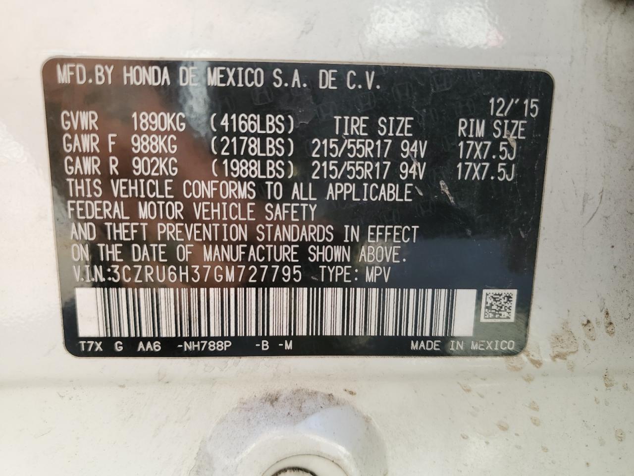 2016 Honda Hr-V Lx - zdjęcie 13