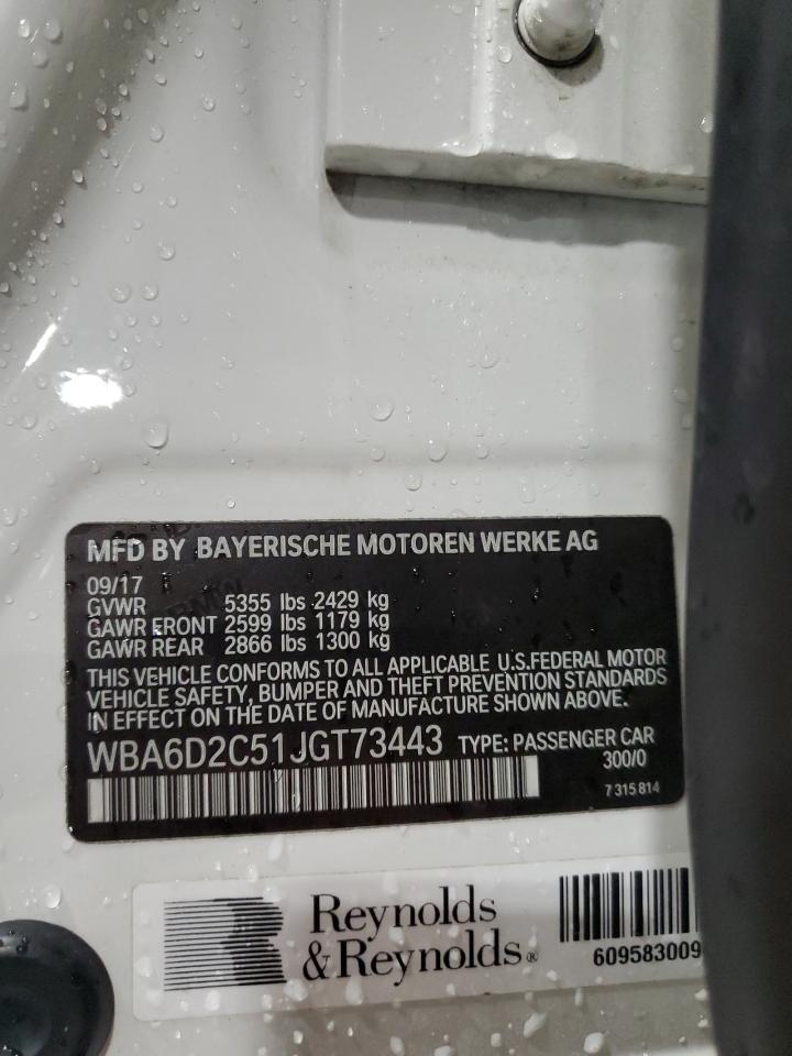 2018 BMW Seria 6 - zdjęcie 12