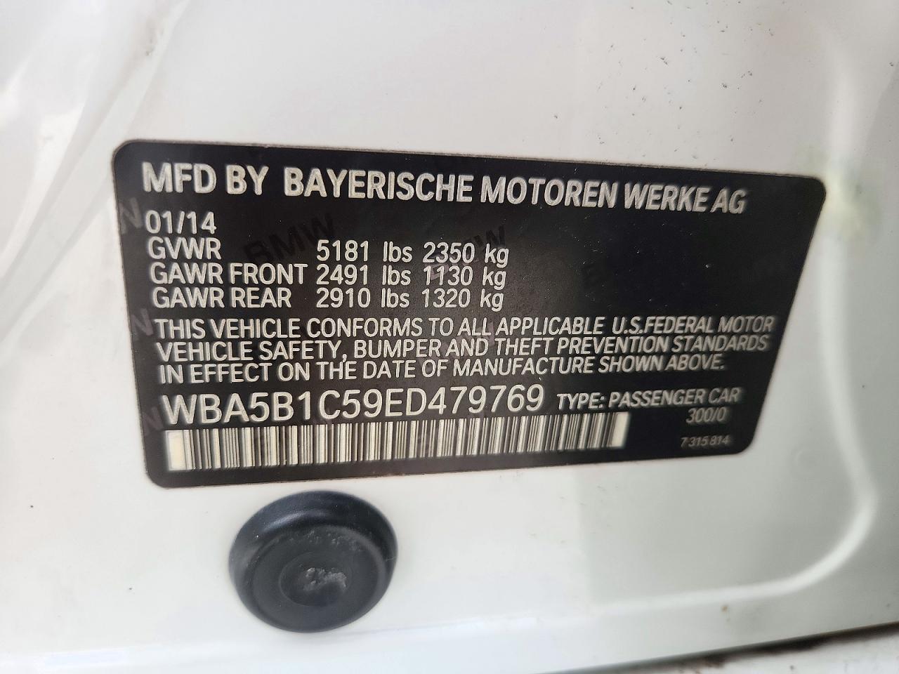 2014 BMW 535 I - zdjęcie 12