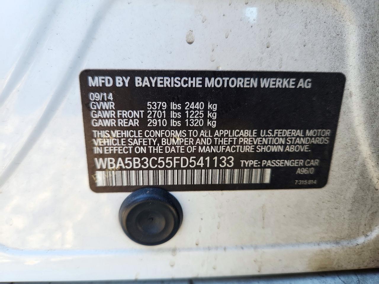 2015 BMW Seria 5 535i - zdjęcie 12