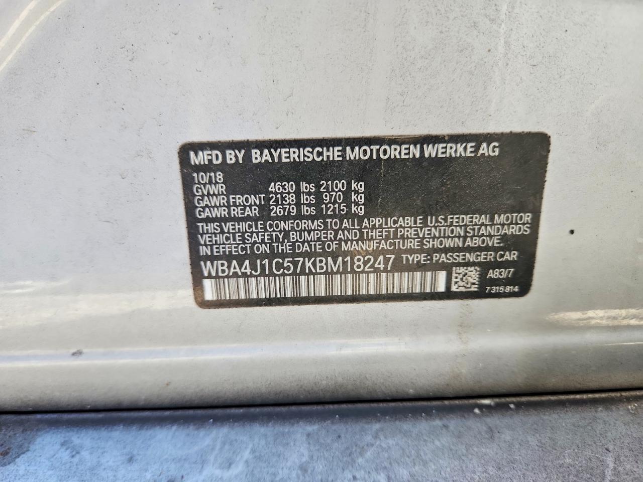 2019 BMW 430I Gran Coupe - zdjęcie 12
