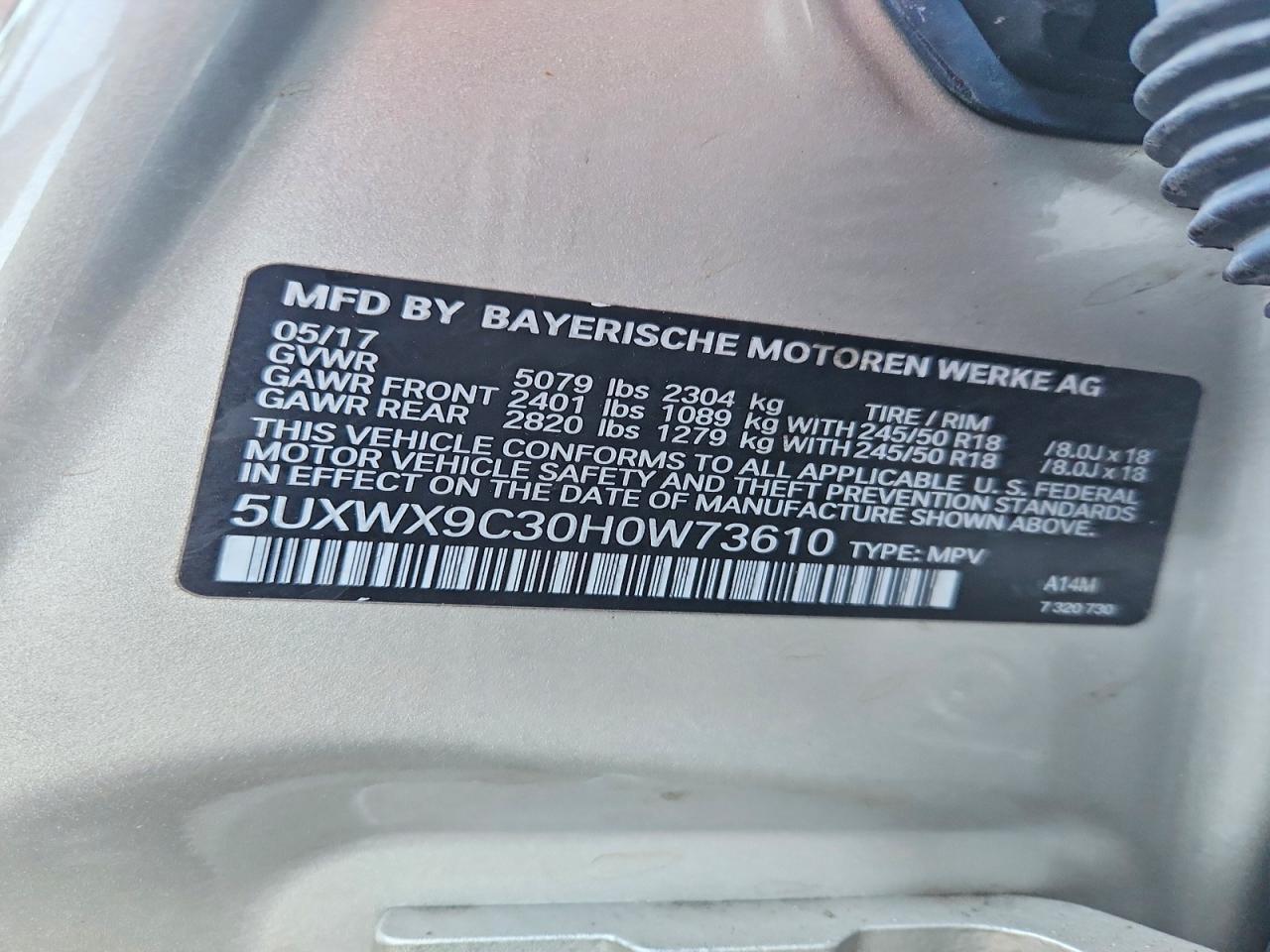 2017 BMW X3 xDrive28I - zdjęcie 13