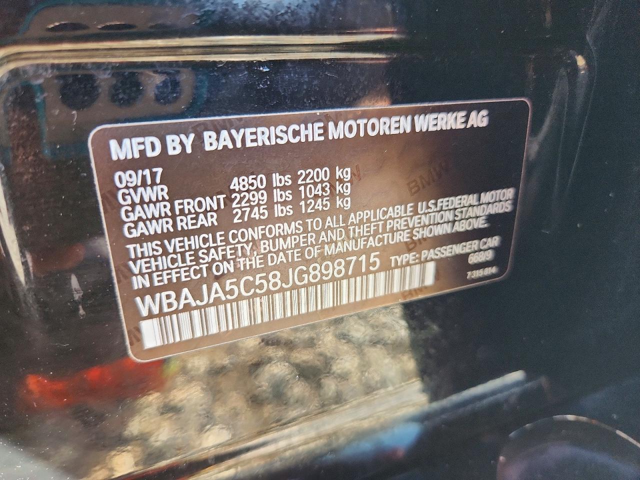 2018 BMW 530 I - zdjęcie 12