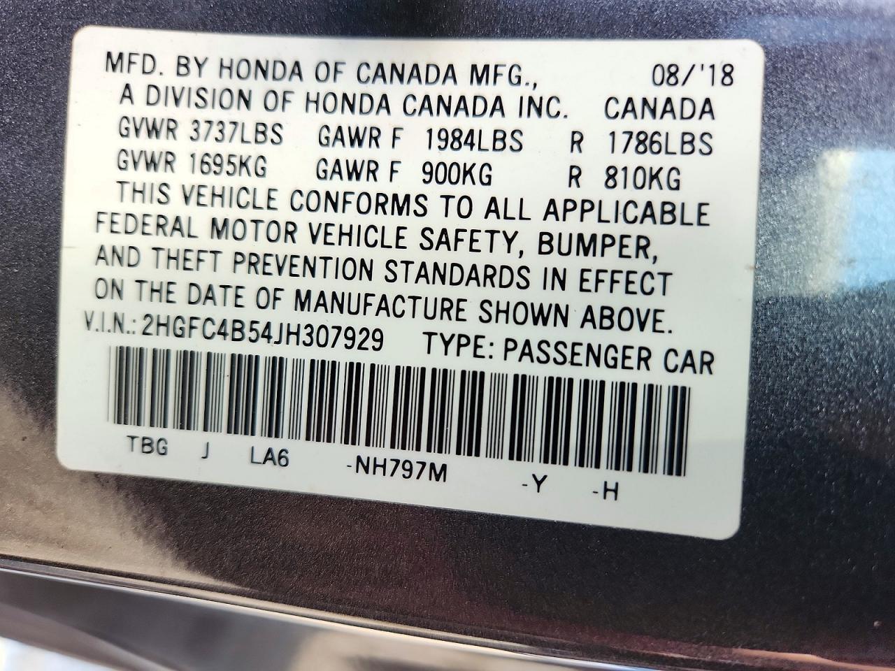 2018 Honda Civic Lx - zdjęcie 12