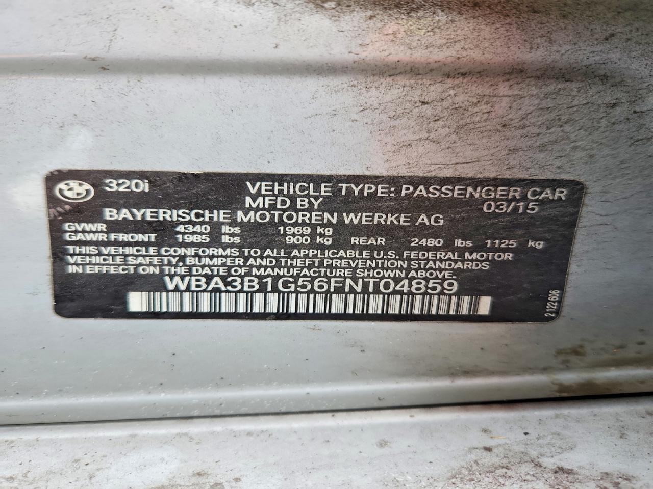 2015 BMW 320 I - zdjęcie 12