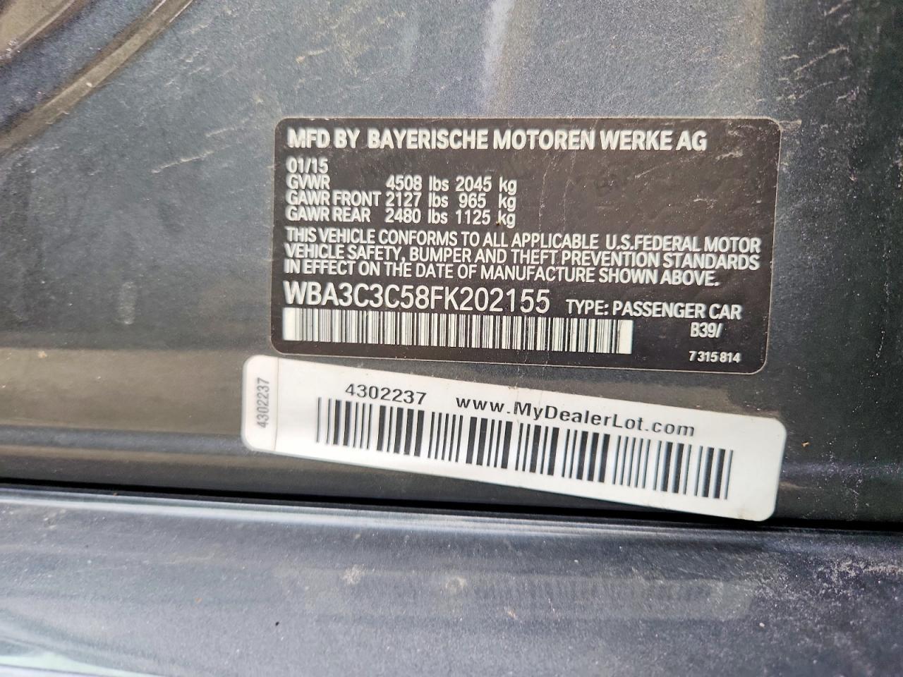 2015 BMW 320 I xDrive - zdjęcie 12