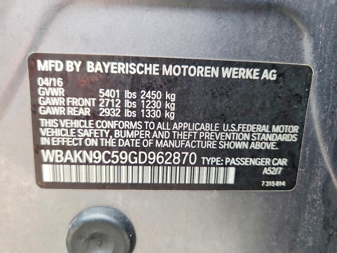 2016 BMW 550 I - zdjęcie 12