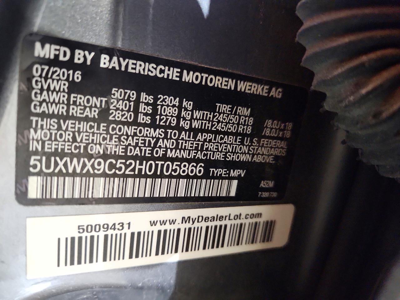2017 BMW X3 xDrive28I - zdjęcie 13