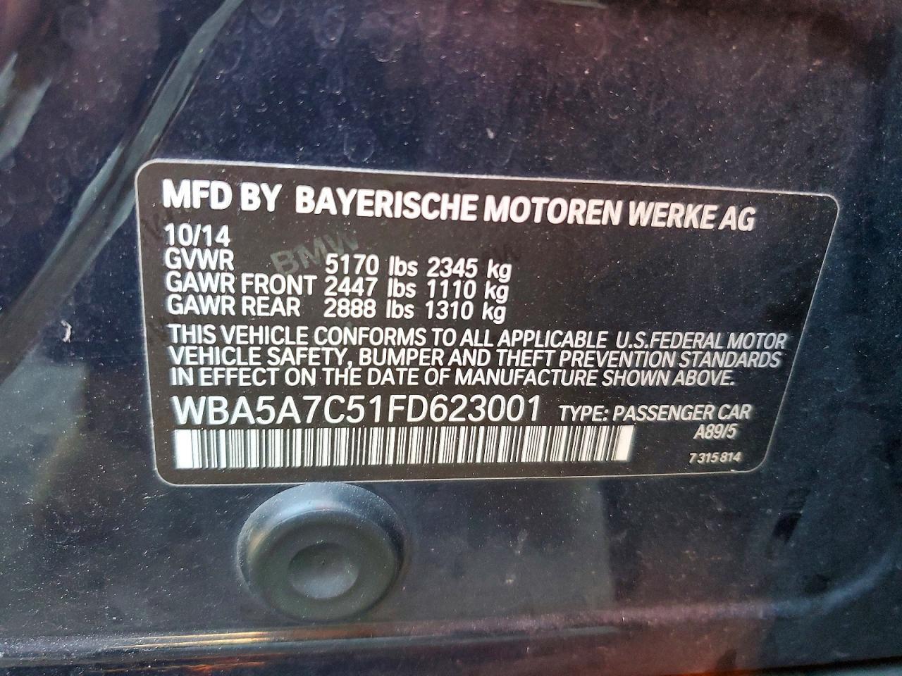 2015 BMW Seria 5 528i - zdjęcie 12