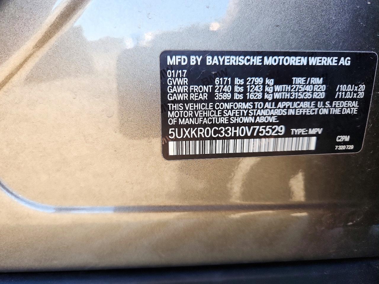 2017 BMW X5 xDrive35I - zdjęcie 13