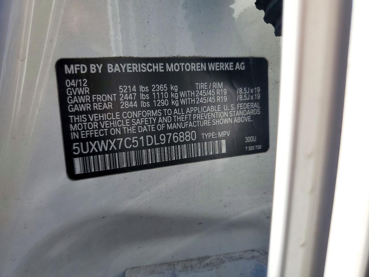 2013 BMW X3 xDrive35I - zdjęcie 12